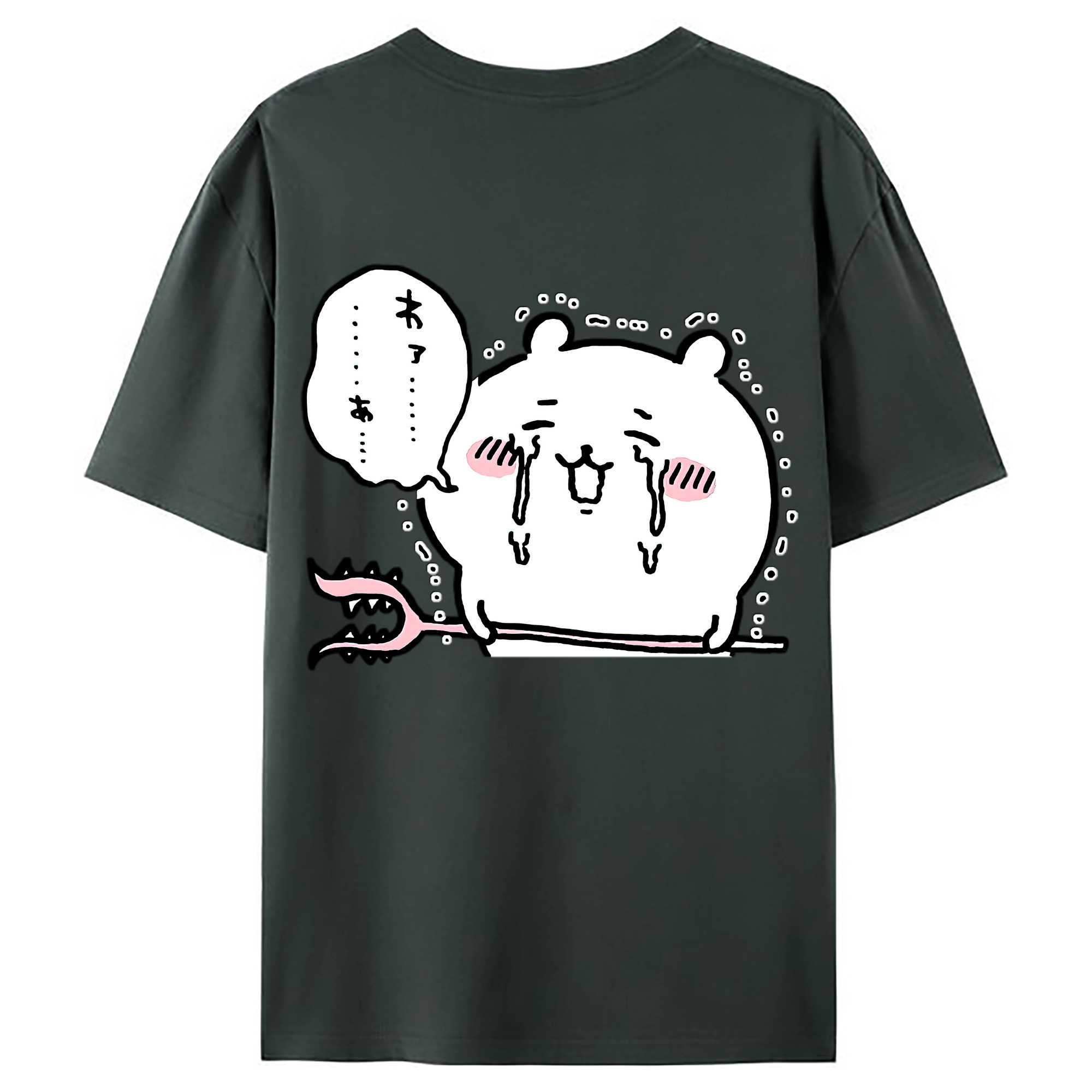 （画像用） ちいかわ ちいかわ Chii-kawa chiikawa 綿100％ メンズ半袖Tシャツ（バックプリント） 通気性